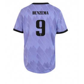 Damen Fußballbekleidung Real Madrid Karim Benzema #9 Auswärtstrikot 2022-23 Kurzarm